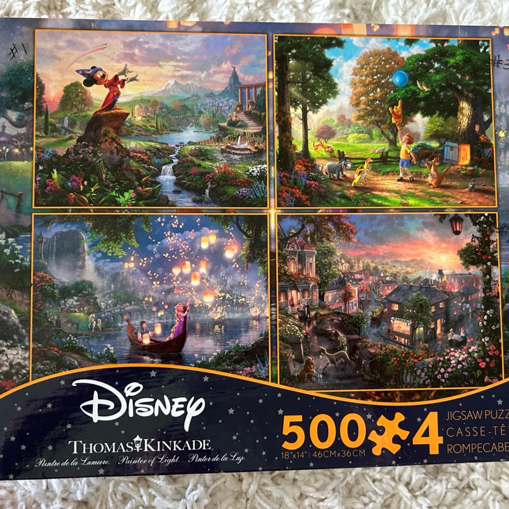 EUC DISNEY PUZZLE SET OF 4